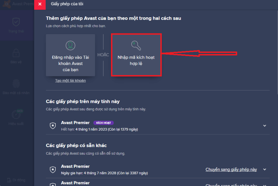 avast premier 2019 + key bản quyền 3